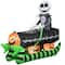 5ft. Airblown® Inflatable Halloween Jack Skellington on Coffin Sleigh